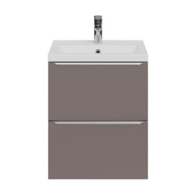 Plan vasque faible profondeur blanc l.50,4 x P.36,3 cm, GoodHome Nira