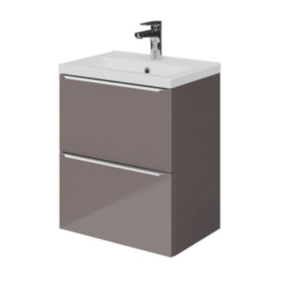 Plan vasque faible profondeur blanc l.50,4 x P.36,3 cm, GoodHome Nira