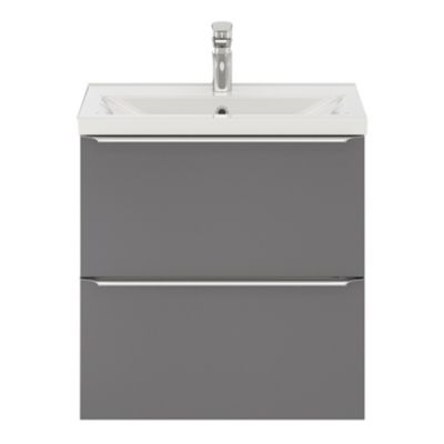 Plan vasque faible profondeur blanc l.60,4 x P.36,3 cm, GoodHome Nira