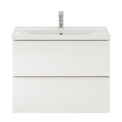 Plan vasque faible profondeur blanc l.80,4 x P.36,3 cm, GoodHome Nira