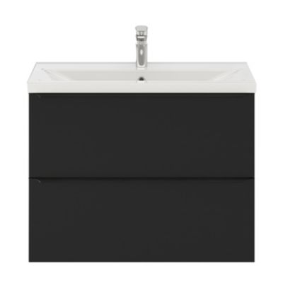 Plan vasque faible profondeur blanc l.80,4 x P.36,3 cm, GoodHome Nira