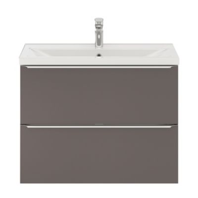 Plan vasque faible profondeur blanc l.80,4 x P.36,3 cm, GoodHome Nira