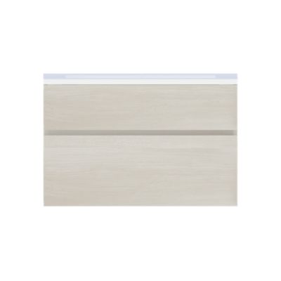 Plan vasque faible profondeur l.90 cm blanc en résine, Calao