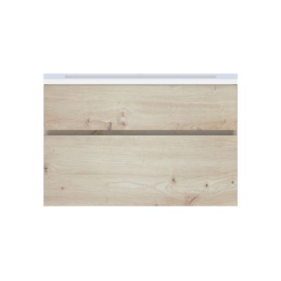 Plan vasque faible profondeur l.90 cm blanc en résine, Calao