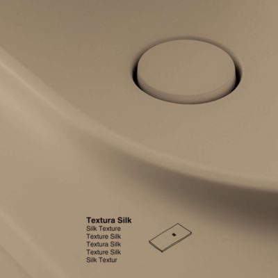 Plan vasque lavabo POALGI résine Wraitom 80x46 cm beige albero série Bül
