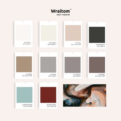 Plan vasque lavabo POALGI résine Wraitom 80x46 cm beige albero série Bül