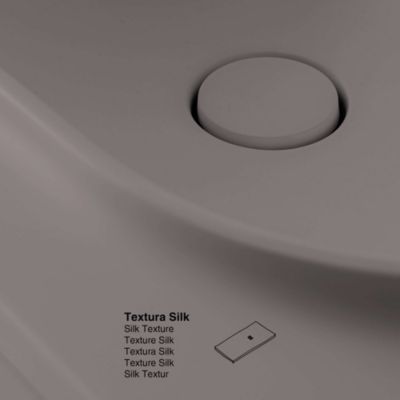 Plan vasque lavabo POALGI résine Wraitom 80x46 cm gris concret série Bül