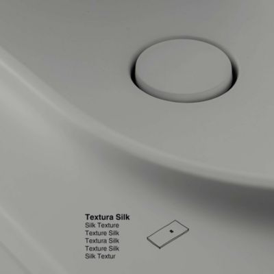 Plan vasque lavabo POALGI résine Wraitom 80x46 cm gris humo série Bül