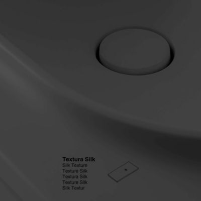 Plan vasque lavabo POALGI résine Wraitom 80x46 cm noir antracita série Bül