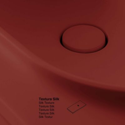 Plan vasque lavabo POALGI résine Wraitom 80x46 cm rouge tassili série Bül