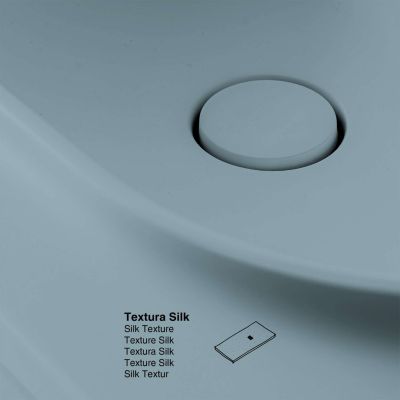 Plan vasque lavabo POALGI résine Wraitom 80x46 cm vert liquen série Bül