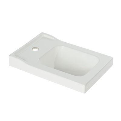 Plan vasque lave-mains blanc, l.44,7 x H.14,2 x P.30,7 cm, GoodHome Lana