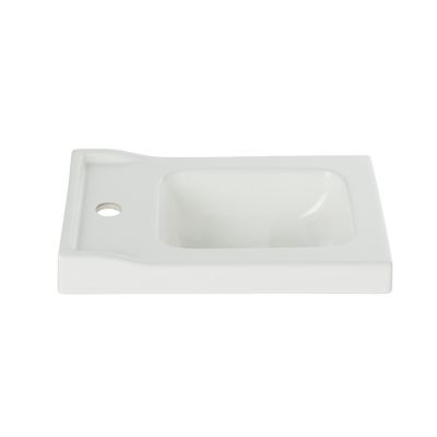 Plan vasque lave-mains blanc, l.44,7 x H.14,2 x P.30,7 cm, GoodHome Lana