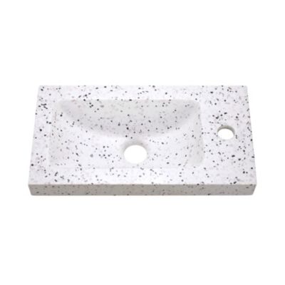 Plan vasque lave-mains l.44,2 x H.5 x P.23,2 cm , terrazzo, Homesight