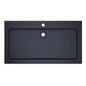 Plan vasque noir en résine l.90 cm, Cooke & Lewis Harmon