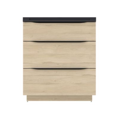 Plan vasque noir mat en résine l.80 cm, Pamili
