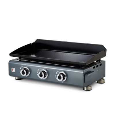 Plancha à gaz Silvia IIG 3 feux plaque inox l.67 x H.24,5 x P.41 cm