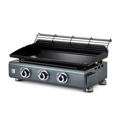 Plancha à gaz Silvia IIG 3 feux plaque inox l.67 x H.24,5 x P.41 cm
