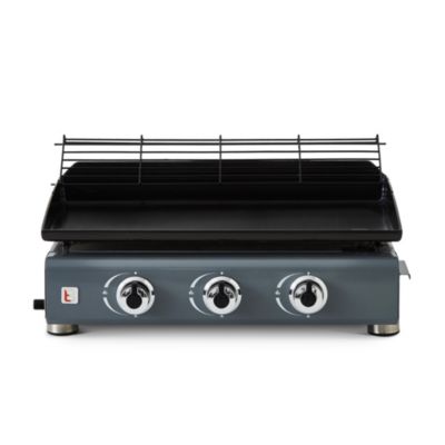Plancha à gaz Silvia IIG 3 feux plaque inox l.67 x H.24,5 x P.41 cm