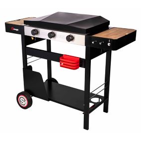 Plancha à gaz Somagic Solia 350 sur chariot
