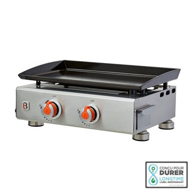 Plancha Alicia II Inox 2 feux  Surface cuisson 52 x 34 cm  5 kW
