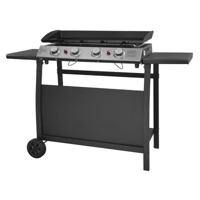 Plancha au gaz VALENCIA - 4 brûleurs 10kW + chariot - HAPPY GARDEN