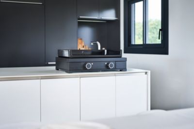 Plancha électrique 3200W Modern 60 Acier Noir Forge Adour