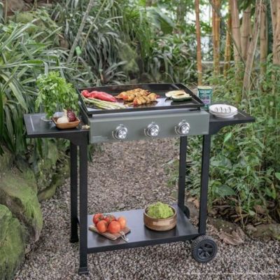 Plancha gaz 7500w plaque acier émaillé 62x34,5cm Livoo DOC326