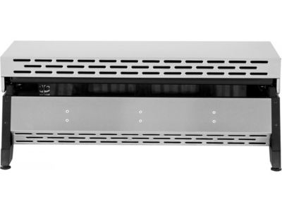 Plancha à gaz avec 3 bruleurs et couvercle en métal "Fasto"  7,5 kw  Gris