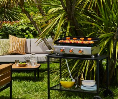 Plancha gaz Brasero Silvia II G 3 feux plaque fonte