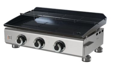 Plancha gaz Brasero Silvia II G 3 feux plaque fonte