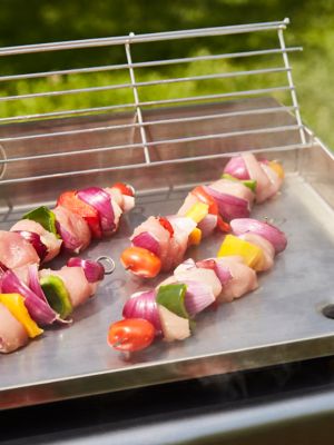 Plancha gaz Brasero Silvia II G 3 feux plaque inox