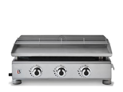 Plancha gaz Brasero Silvia II G 3 feux plaque inox