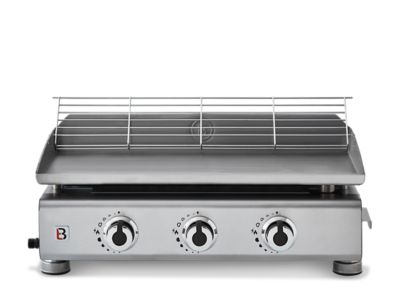 Plancha gaz Brasero Silvia II G 3 feux plaque inox