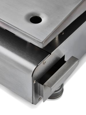 Plancha gaz Brasero Silvia II G 3 feux plaque inox