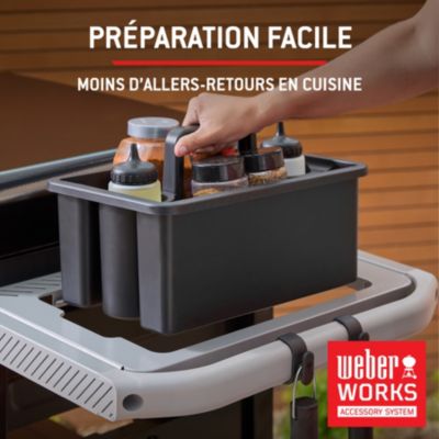 Plancha gaz noir Weber 76 cm sur chariot