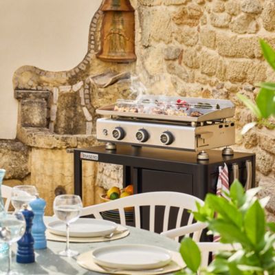 Plancha gaz Silvia II Evo 3 feux 67 cm