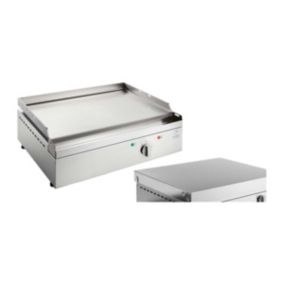 Plancha électrique en inox Chef 55 cm Avec couvercle