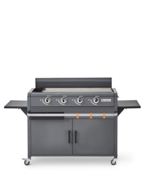 Plancha Lola 4 feux Brasero coloris Noir, gris, orange