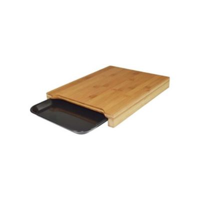 Planche a decouper bambou JOCCA 36 x 27,5 x 4 cm plateau amovible melamine