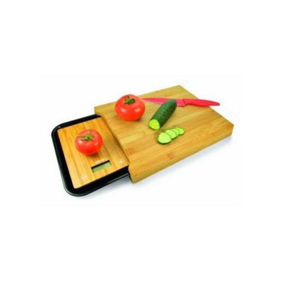 Planche a decouper bambou JOCCA 36 x 27,5 x 4 cm plateau amovible melamine