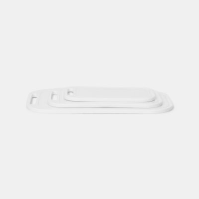Planche à découper plastique GoodHome Datil coloris blanc, 3 pièces
