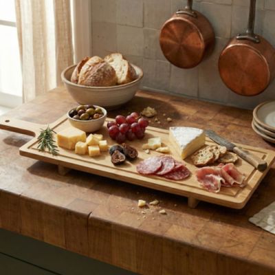 Planche à découper sur pied en bambou Ornami