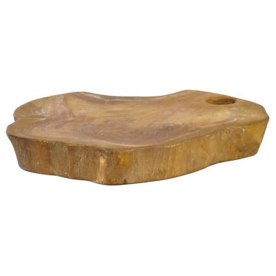 Planche à découper artisanale L.30 cm en bois de teck naturel - PLANK