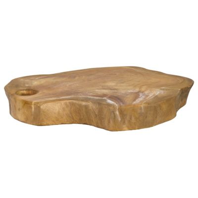 Planche à découper artisanale L.30 cm en bois de teck naturel - PLANK