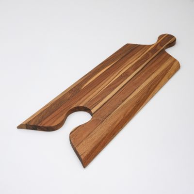 Planche à Découper de Cuisine en Bois Teck Massif Indo - 14x17x500mm