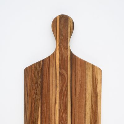 Planche à Découper de Cuisine en Bois Teck Massif Indo - 14x17x500mm