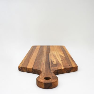 Planche à Découper de Cuisine en Bois Teck Massif Indo - 18x200x300mm