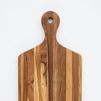 Planche à Découper de Cuisine en Bois Teck Massif Indo - 18x200x300mm