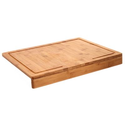 Planche à découper en bambou avec rebord Marron, L. 45 x l. 35 x H. 5 cm